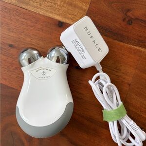 NuFace White and Gray Facial Toning Device with Charger